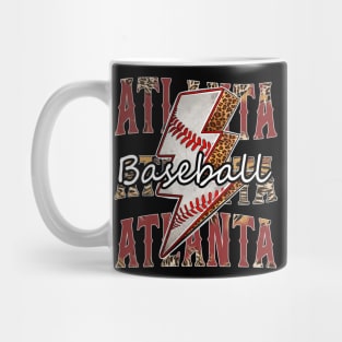 Graphic Baseball Atlanta Proud Name Team Vintage Mug